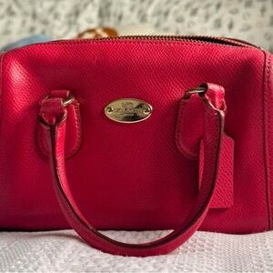 Coach Fuchsia Leather Satchel